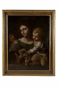 Donato Creti (Cremona, 1671-Bologna, 1749) "Madonna mit Kind und Johannesknabe"